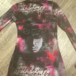 Jaded London Smokey Script Mini Dress